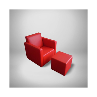 LEANDER Sessel Rückenhöhe "L", mit Hocker