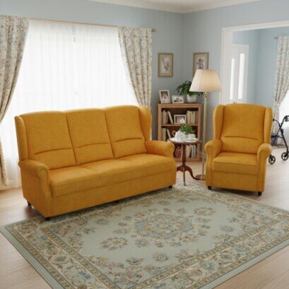 Sessel Hochlehner, Ohrenbackensessel CARLOS