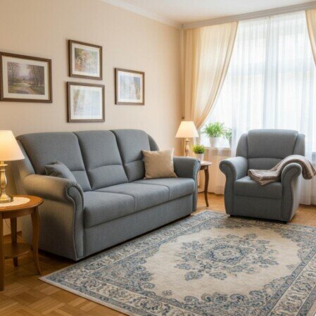 GRACE 3-Sitzer Sofa mit Sessel