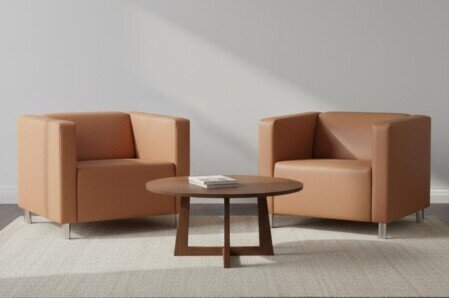 LEANDER "S" Sessel  Rückenhöhe "S" mit geschlossener Front