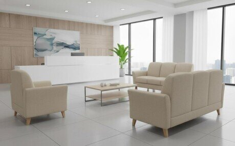 LENA 3-Sitzer mit Metallfüßen