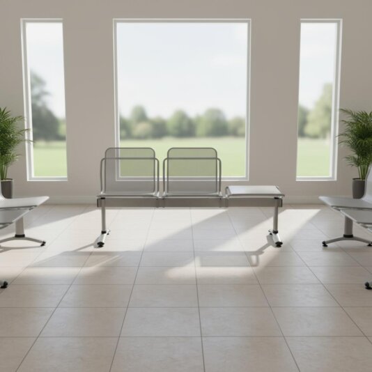 LINEA TRE Metallsitzbank mit Ablagetisch