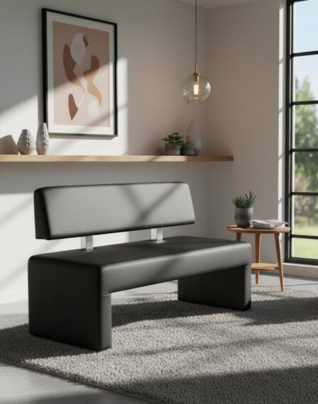 M1 Polsterbank mit Wangengestell